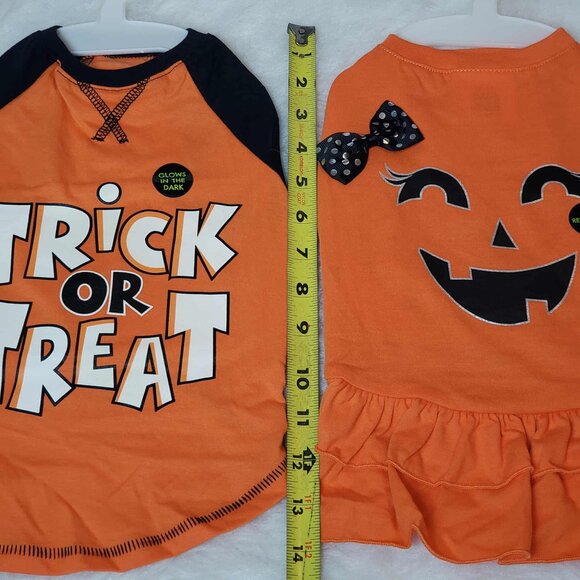 🟠Thrills & Chills Halloween Dog Apparel - Glow in Dark Shirt & Reflective Dress - Picture 15 of 15